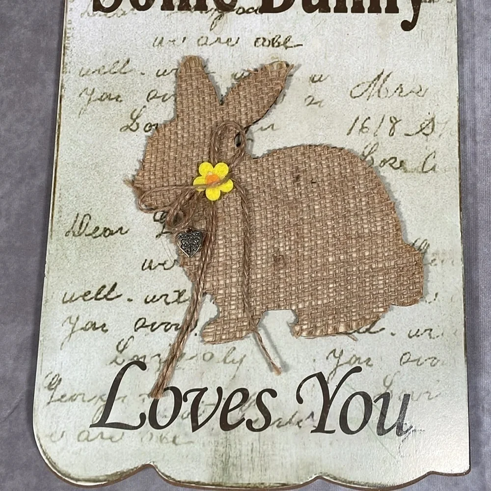 Some Bunny Loves You Easter Bunny Hanging Sign | Spring Easter NWT